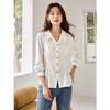 【129选3件，不退换】熙世界法式白色衬衫秋季2024年新款高级感气质衬衣显瘦收腰上衣 商品缩略图2