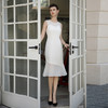 IWY/气质显瘦白色无袖内搭连衣裙女西装外套百搭法式长裙优雅鱼尾裙 Q1062 商品缩略图1