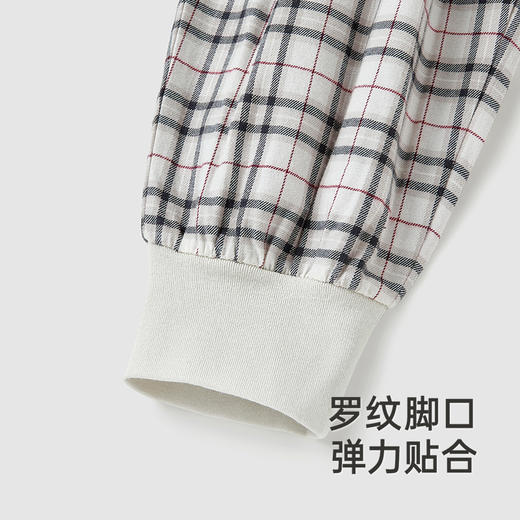 【高定系列】英氏儿童裤子休闲百搭格纹裤秋冬纯棉新款束脚裤 商品图1