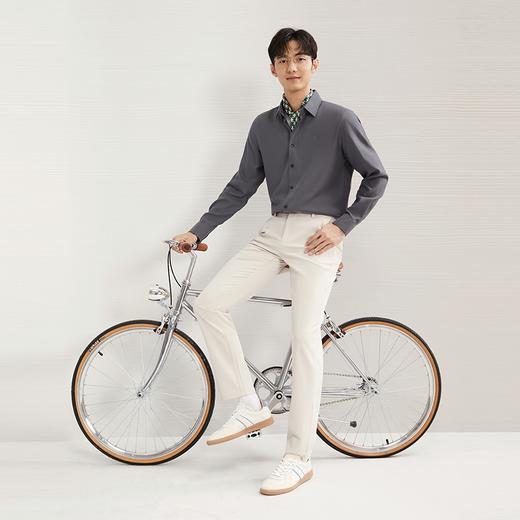 【含莱赛尔】柒牌衬衫长袖男士秋季2024新款商务正装面试翻领衬衣	127A70300 商品图3