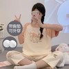 【“氧气家居” 宽松休闲】夏季新款 带胸垫睡衣女 棉质短袖七分裤 可外穿女士家居服套装-QQ 商品缩略图11