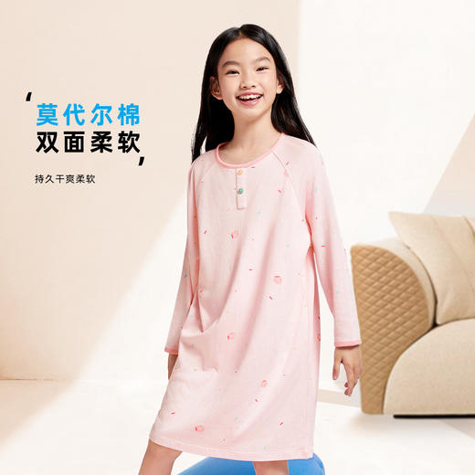 女童长袖睡裙秋季新款安奈儿童装JG437548 商品图0