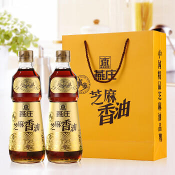燕庄 芝麻香油黄金礼盒 黄金精滤滴滴醇香500ml*2 /粮油调味 /调味品 /调味油 商品图5