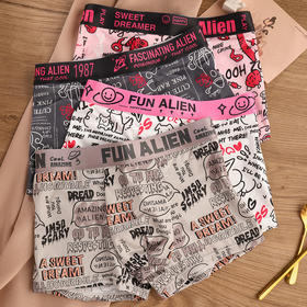 卡通动漫时尚 2024新款冰丝男士内裤 平角裤薄款 夏季透气 中腰青年学生内裤