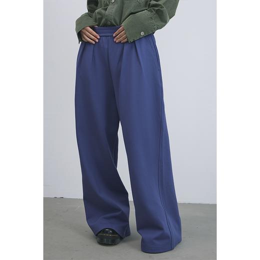 GOODBAI 916 slogan刺绣收腰阔腿卫裤 商品图0