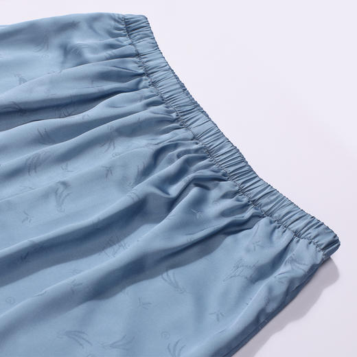 都市丽人都市锋尚睡衣好睡好眠长袖冰雪丝提花薄男士丝质套装FHT1D2 商品图6