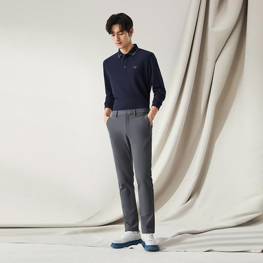 【高端系列】柒牌休闲裤男士2024秋季新款商务百搭色织条直筒长裤	127H72290 商品图3