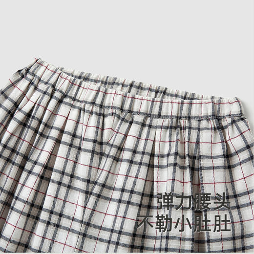 【高定系列】英氏儿童裤子休闲百搭格纹裤秋冬纯棉新款束脚裤 商品图2
