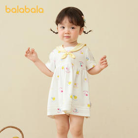 巴拉巴拉宝宝连衣裙婴儿裙子儿童公主裙女童夏装海军风甜美文艺萌