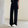 玳莎宽松直筒针织裤百搭通勤休闲裤2024年早秋新品女士松紧腰长裤  EC36302 商品缩略图2