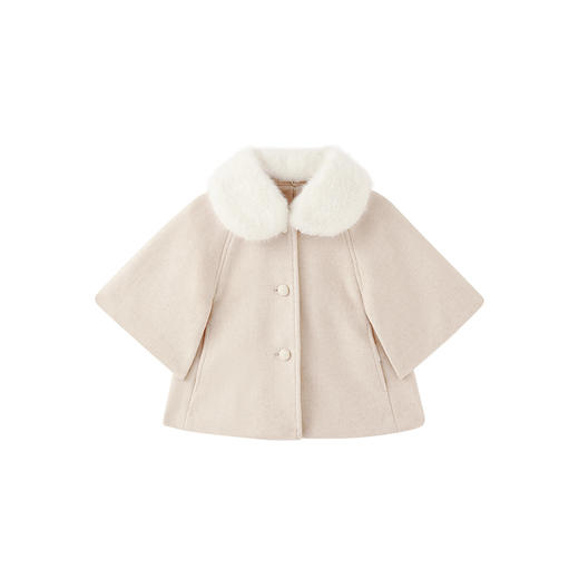 【高定系列】英氏儿童羊毛外套秋冬斗篷女童外套2024新款儿童外套 商品图4