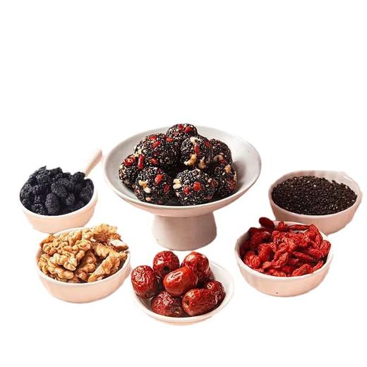 【黑芝麻桑葚】五珍芝麻丸混合坚果芝麻球代发250g 桑葚红枣核桃仁枸杞黑芝麻丸，品尝桑葚红枣、核桃仁、枸杞、黑芝麻的多重滋味。ry 商品图3