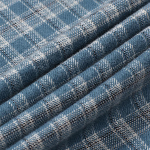 都市丽人都市锋尚睡衣亲情蜜语长袖梭织磨毛色织格薄男士梭织棉套装FHT0B7 商品图9