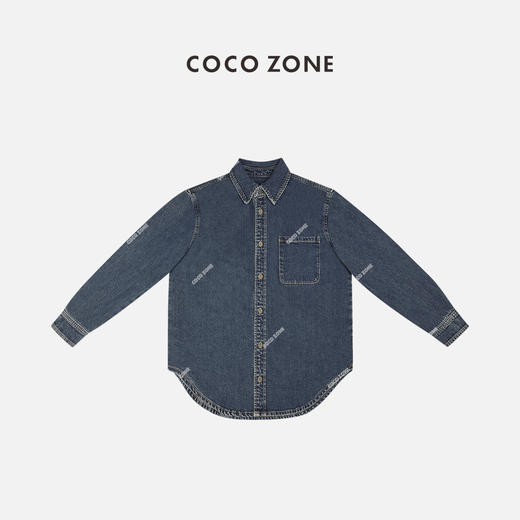 COCO ZONE设计感百搭通勤外套休闲宽松显瘦牛仔衣24C10020 商品图0