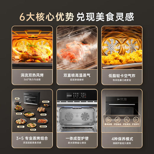 松下嵌入式蒸烤箱一体机烤箱蒸箱 智能家用蒸烤一体机NN-CS5800XPE NN-CS5800XPE 商品图2