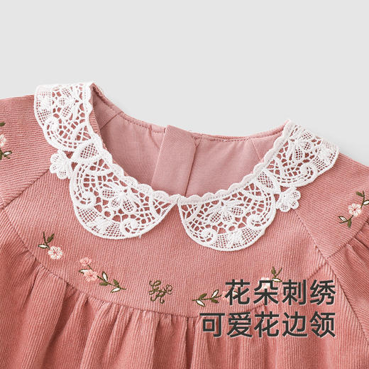 【商场同款】英氏童装灯芯绒连身衣秋保暖长袖女宝包屁衣新款 商品图1