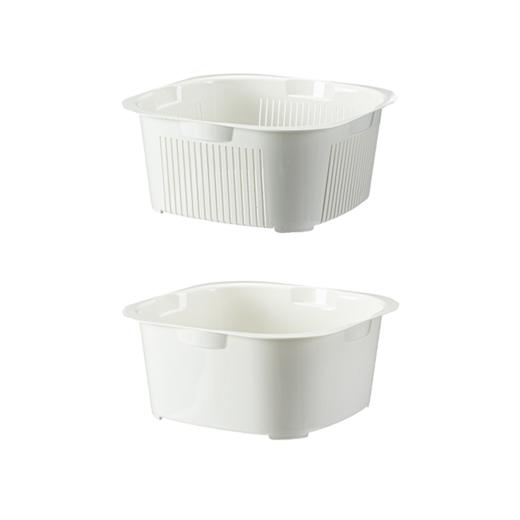 霜山洗菜盆沥水篮家用厨房多层洗水果淘米可叠加菜篮子洗碗机可用 商品图4