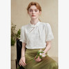 西遇法式少女感浪漫短袖衬衣女夏季新款宽松百搭中式清雅上衣D2341855 商品缩略图3