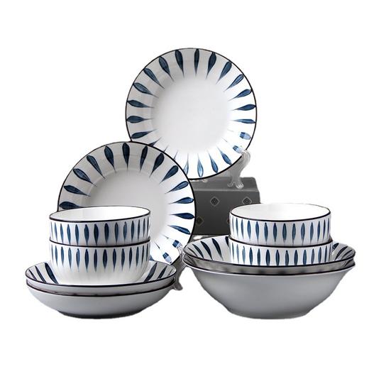 「18件套装」碗碟套装陶瓷日式餐具家用碗盘网红釉下彩餐饮用具碗筷套装 商品图4