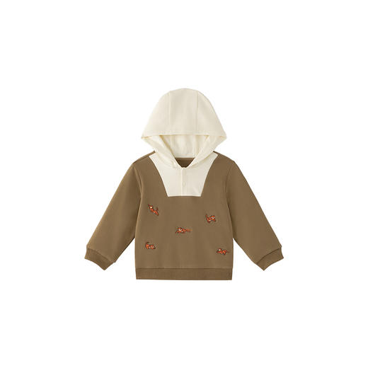 【商场同款】英氏儿童针织连帽卫衣休闲男童套头衫秋季新款 商品图4