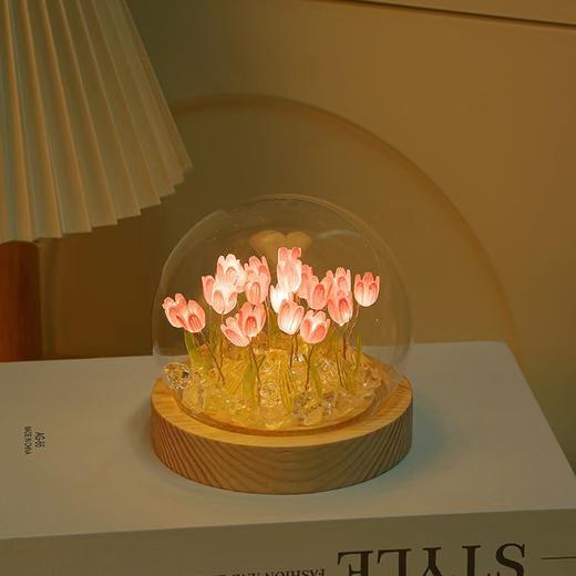 【成品！一路有你、长长久久】送情人，送女友，送闺蜜，送生日，送七夕。情定红尘，誓言永存；网红郁金香小夜灯，轻盈浪漫，温馨便携；花开绝艳，美不胜收；DIY色彩斑斓，情感无限。七夕情人节 商品图4