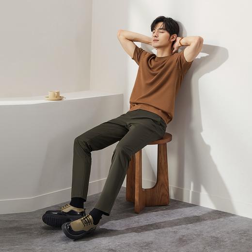 【特价】柒牌男士圆领羊毛衫2024秋季新款时尚休闲百搭保暖舒适短袖针织衫	127Y70410 商品图3