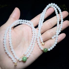 玉美人菲菲*S925和田玉项链约5mm*多样性发一