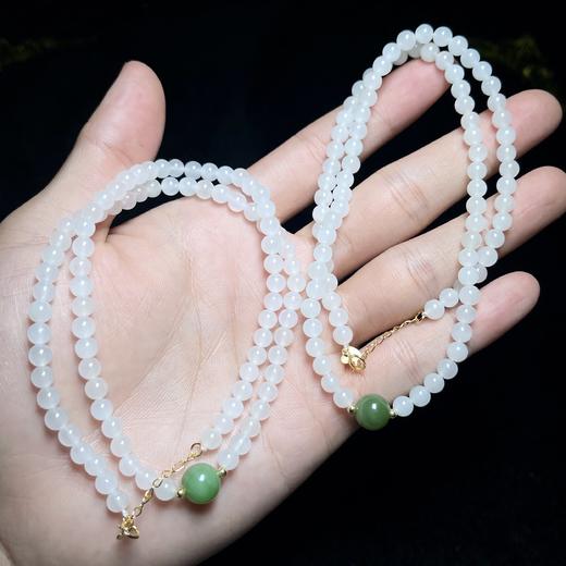 玉美人菲菲*S925和田玉项链约5mm*多样性发一 商品图0
