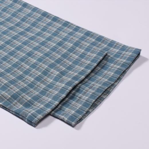 都市丽人都市锋尚睡衣亲情蜜语长袖梭织磨毛色织格薄男士梭织棉套装FHT0B7 商品图8