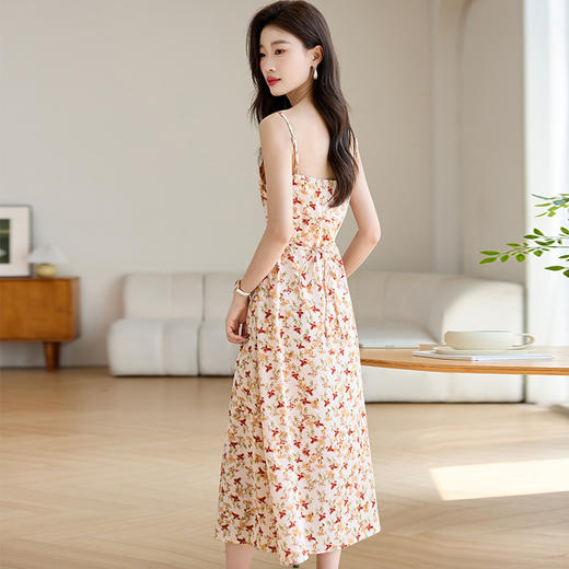 小性感度假好看绝美，碎花吊带连衣裙CC-J720 商品图2