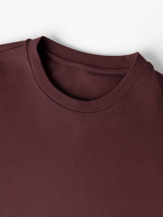 COCO ZONE 设计感下摆开叉短袖T恤简约圆领上衣CC1C1780 商品图5