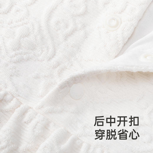 【高定系列】英氏婴儿衣服秋季长袖羊毛莫代尔女童连身衣2024新款 商品图3