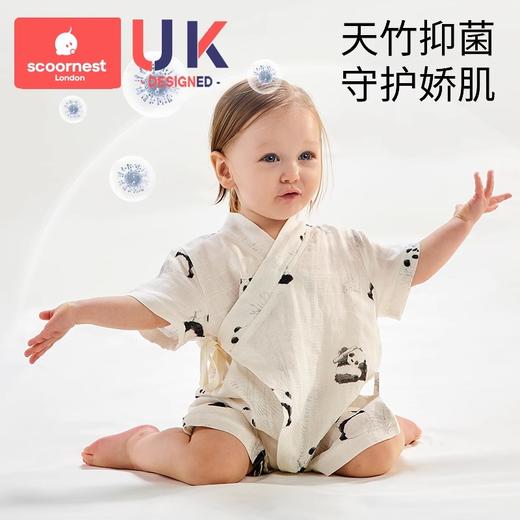 科巢夏季婴儿衣服男女宝宝竹棉纱布短袖连体衣夏天装薄款哈衣爬服 商品图4