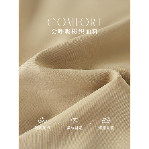 【专属特价】熙世界赫本风职场a字半身裙春秋2025新款百搭简约纯色百褶裙子 商品图3