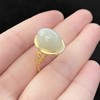 玉美人菲菲HZ/S925和田玉蛋面戒指约10*14mm/可调节 商品缩略图0