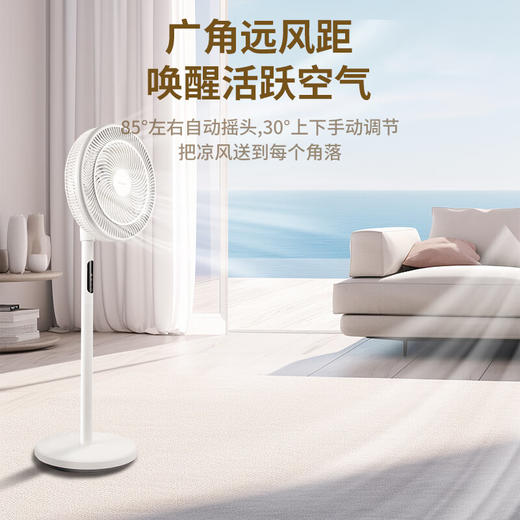 8月内购 松下家用电风扇直流变频落地扇轻音节能柔风大风力可调遥控定时风扇 F-CW3003C-W【台地两用切换】 商品图3