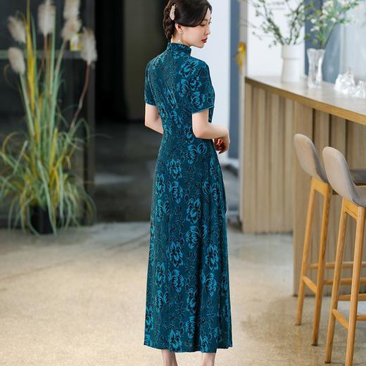 SYG-649新款女中国风复古气质长款中袖改良版连衣裙 商品图3
