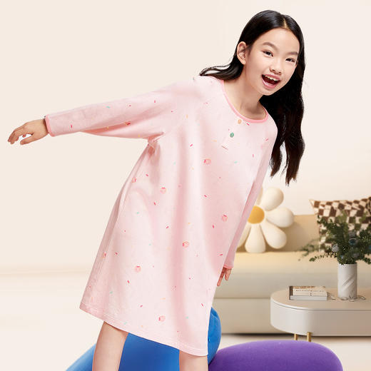 女童长袖睡裙秋季新款安奈儿童装JG437548 商品图1