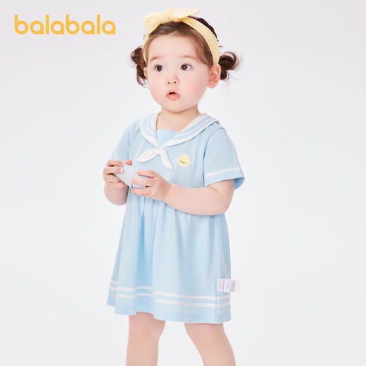 巴拉巴拉宝宝连衣裙婴儿裙子儿童公主裙女童夏装海军风甜美文艺萌 商品图1