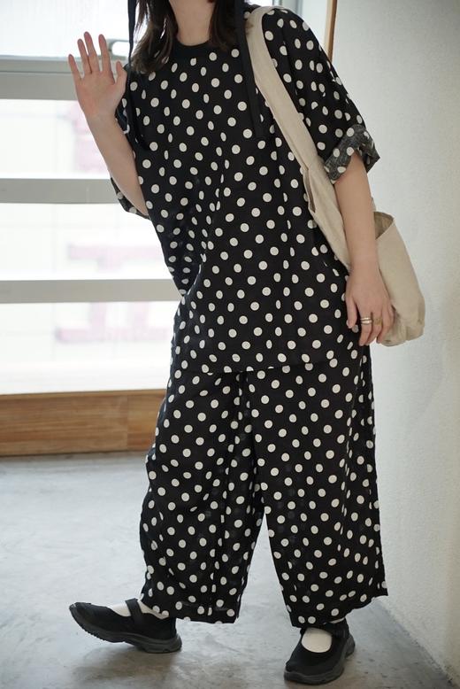 HARVESTY 波点亚麻裤 商品图2