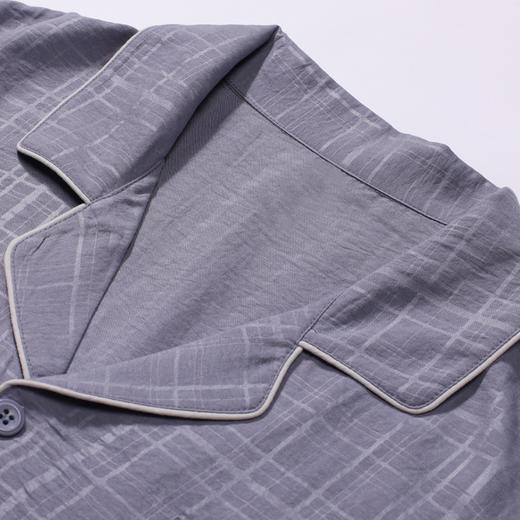 都市丽人都市锋尚睡衣好睡好眠长袖软绵绵压花薄男士梭织棉套装FHT1D4 商品图4