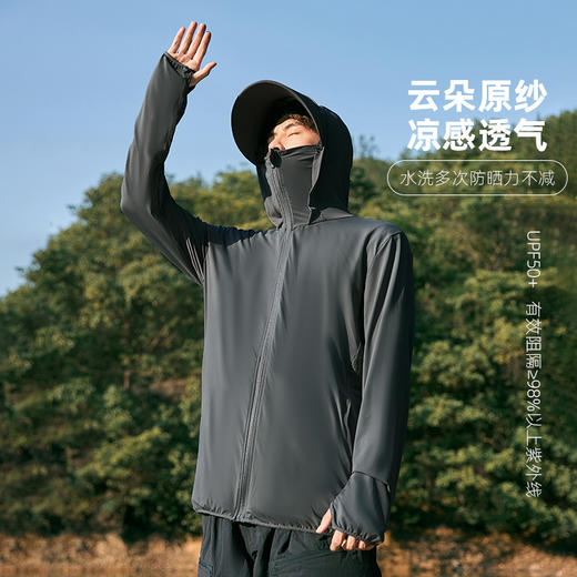 UPF50+夏季冰丝防晒衣男 2024新款防紫外线 轻薄透气户外钓鱼防晒服 商品图3