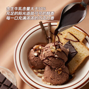 八喜冰淇淋 巧克力口味550g*1桶 家庭装 生牛乳冰淇淋桶装 商品图3