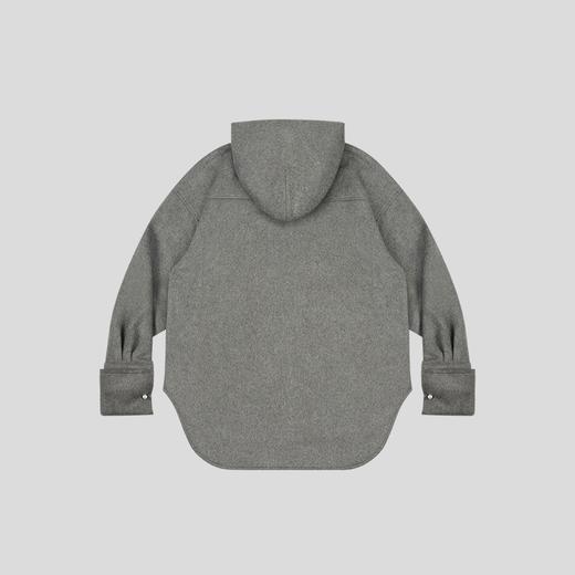 GOODBAI 916仿珍珠袖扣oversize连帽串珠含绵羊毛外套 商品图4