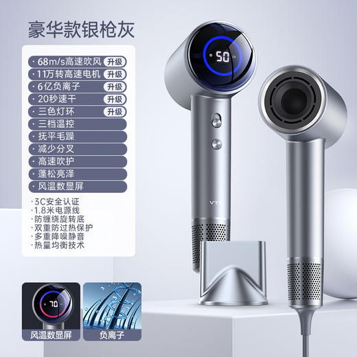 无叶高速吹风机家用负离子护发大风力恒温电吹风_ym 商品图5