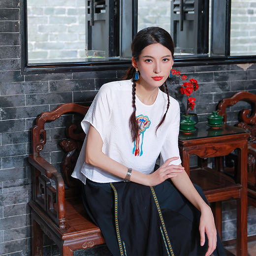 游园惊梦系列-如云不规则上衣 | 夏日清凉短袖 | 现货加急发 商品图3