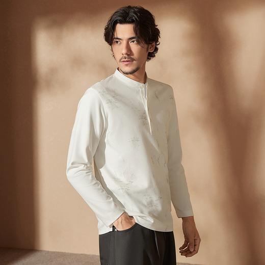 【中华立领】柒牌长袖T恤男2024秋季新款国风满印时尚百搭体恤衫	127T70610 商品图1