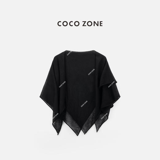 COCO ZONE 100绵羊毛简约百搭披肩纯色小方巾CC2C1358 商品图0