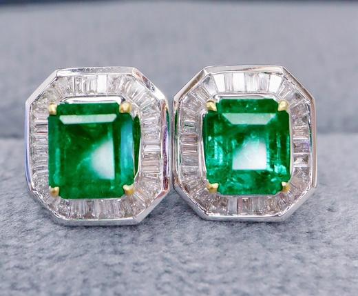 1.88ct 祖母绿耳钉 商品图2