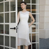 IWY/气质显瘦白色无袖内搭连衣裙女西装外套百搭法式长裙优雅鱼尾裙 Q1062 商品缩略图3